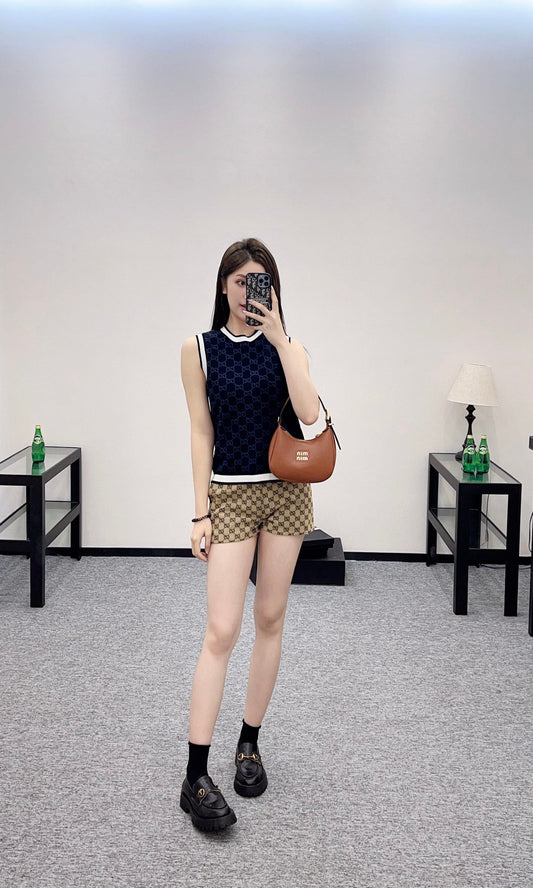 G 2025 new work Jacquard knitted vest