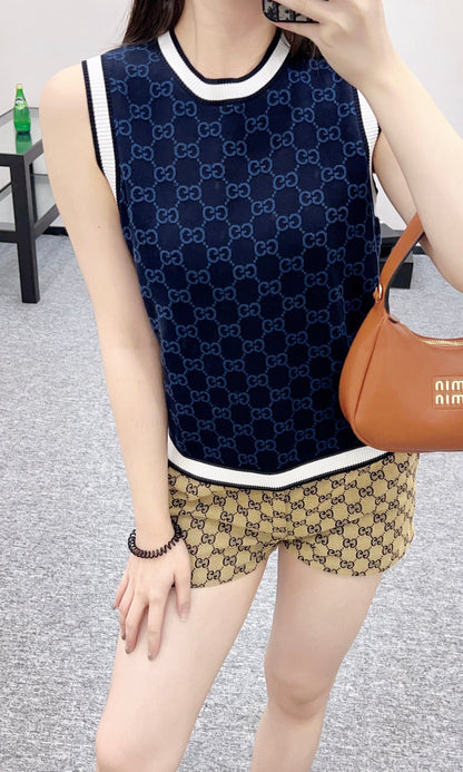 G 2025 new work Jacquard knitted vest