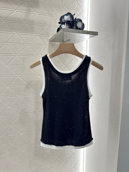 P 25 new product Fake two-piece knitted vest