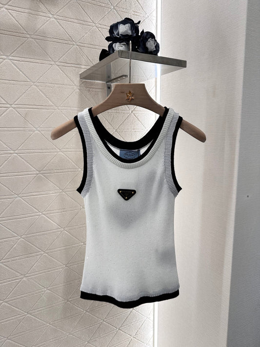 P 2025 new product Fake two-piece knitted vest