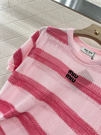 Mi*mi*♥2025 new products Embroidered short sleeves