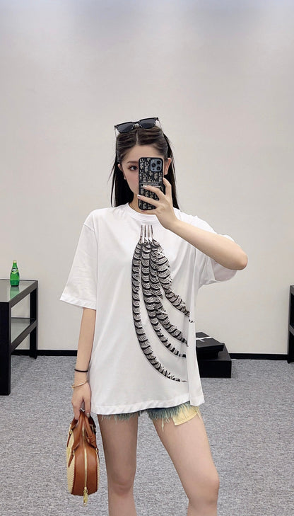 L*♥2025 new product Feather print