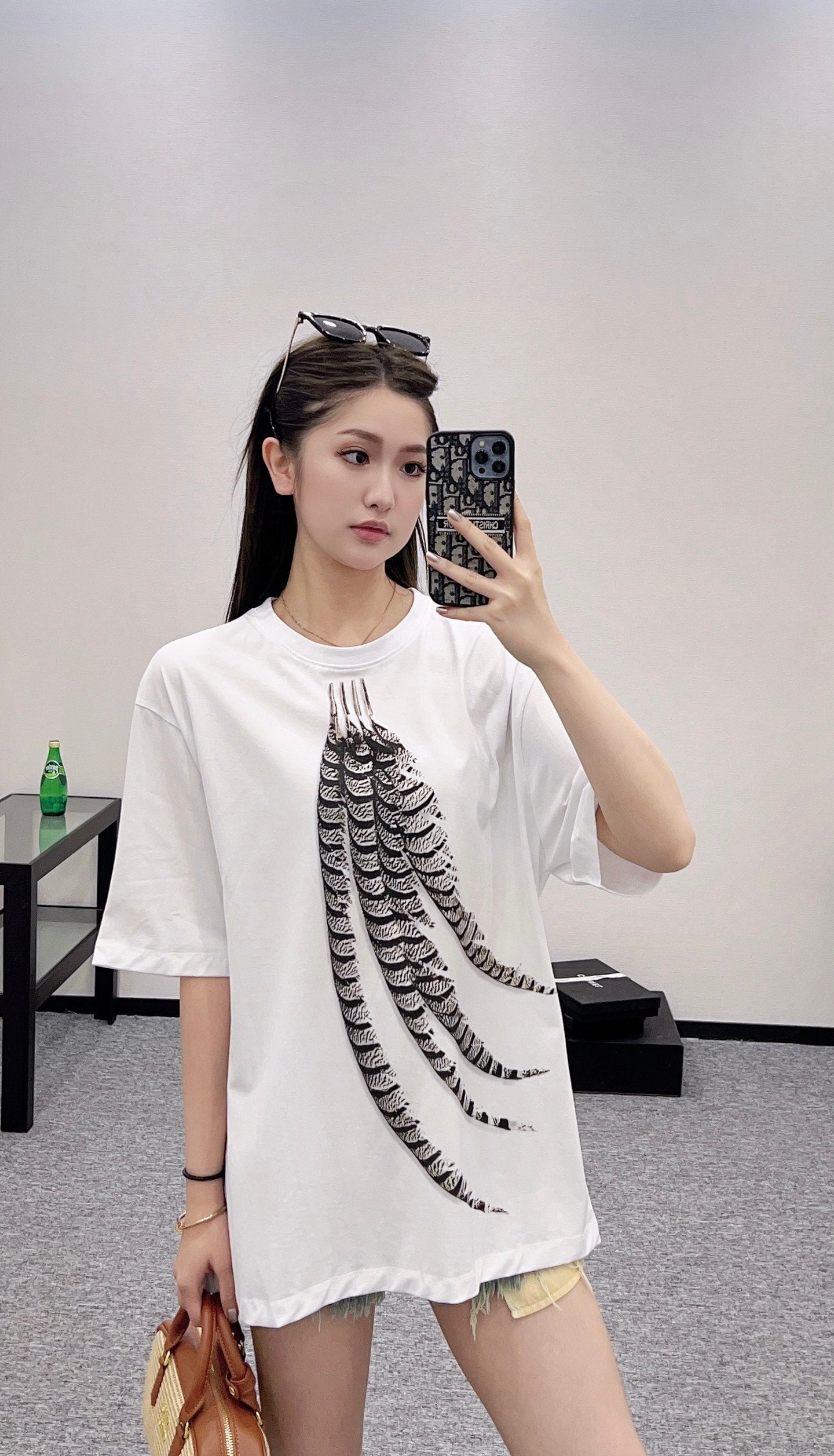 L*♥2025 new product Feather print