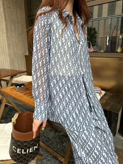 D*♥2025 nouveau produit Ensemble chemise et pantalon imprimés 
