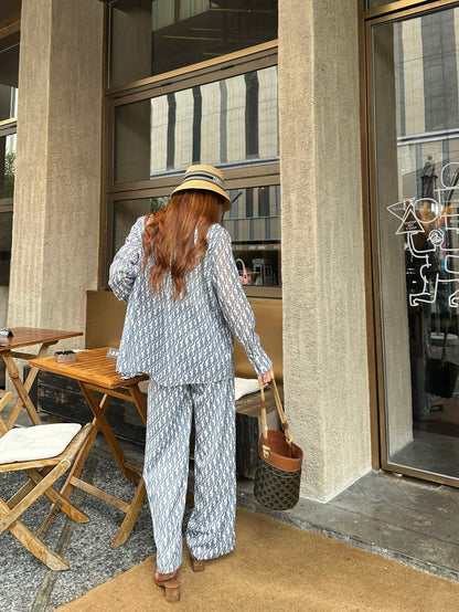 D*♥2025 nouveau produit Ensemble chemise et pantalon imprimés 