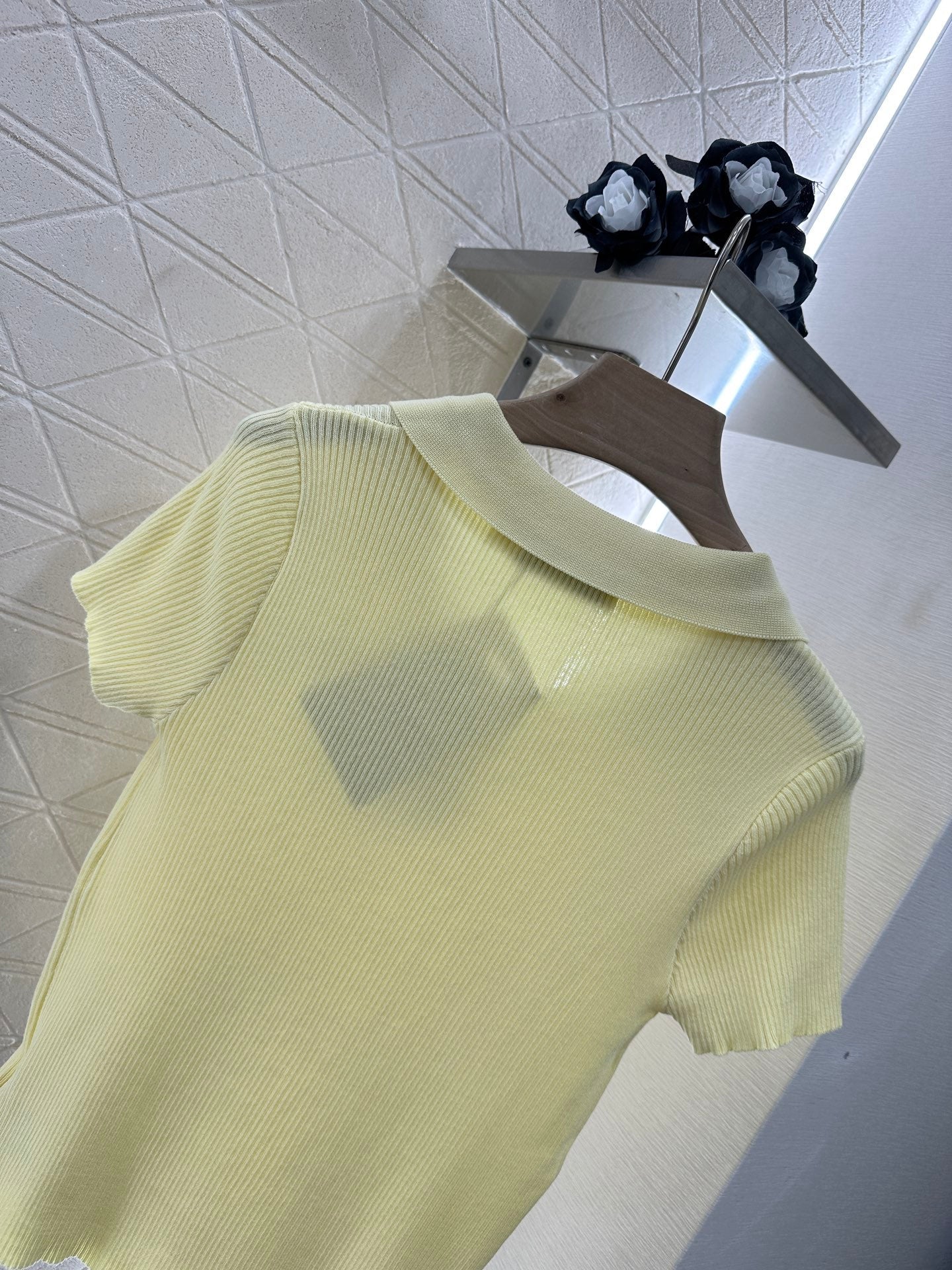 D*♥2025 new product Slim fit knitted short sleeves