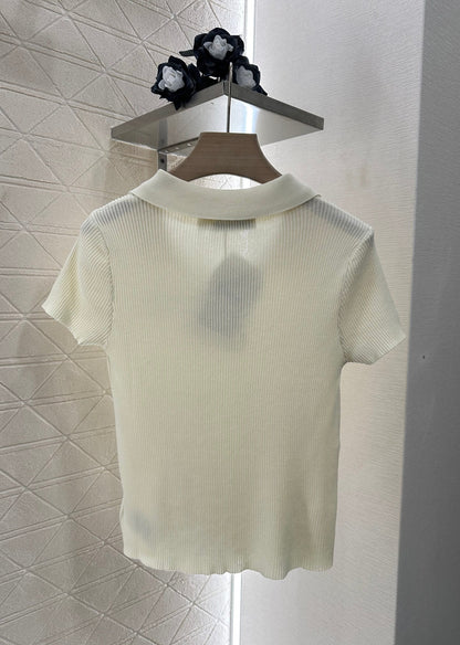 D*♥2025 nouveau produit Slim fit tricoté manches courtes