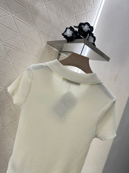 D*♥2025 nouveau produit Slim fit tricoté manches courtes