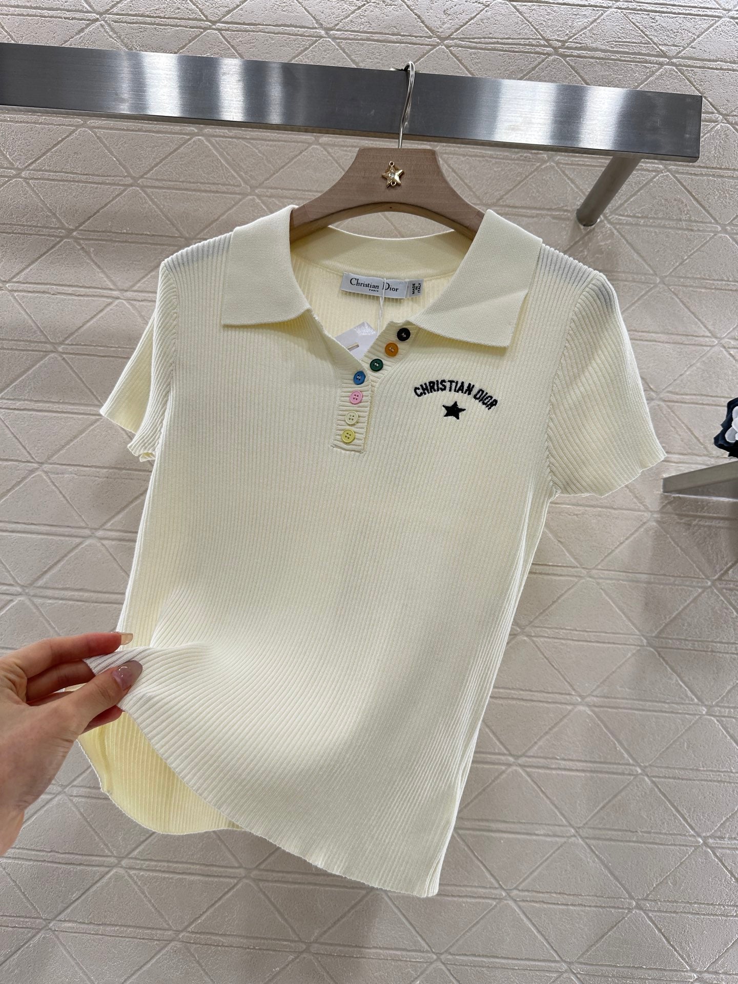 D*♥2025 nouveau produit Slim fit tricoté manches courtes
