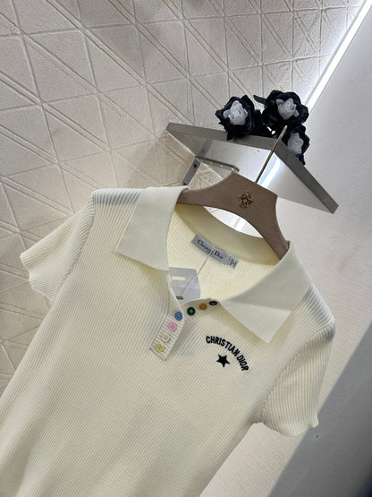 D*♥2025 nouveau produit Slim fit tricoté manches courtes