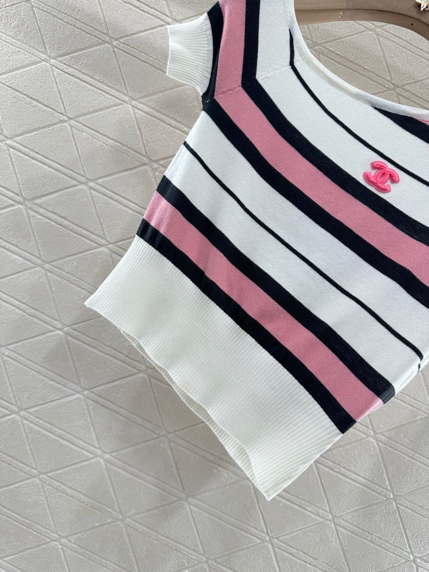C*♥2025 new product Off-shoulder knitted short sleeves