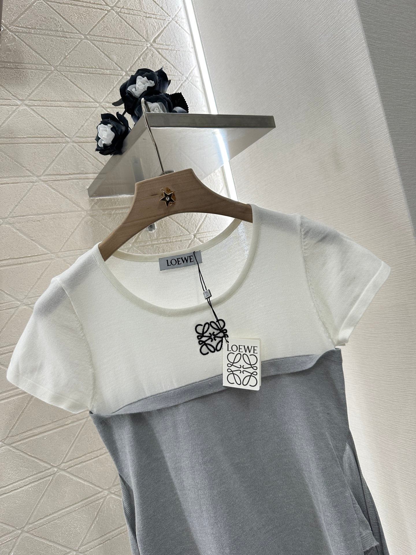 L*♥2025 new product Tie-strap knitted short sleeves