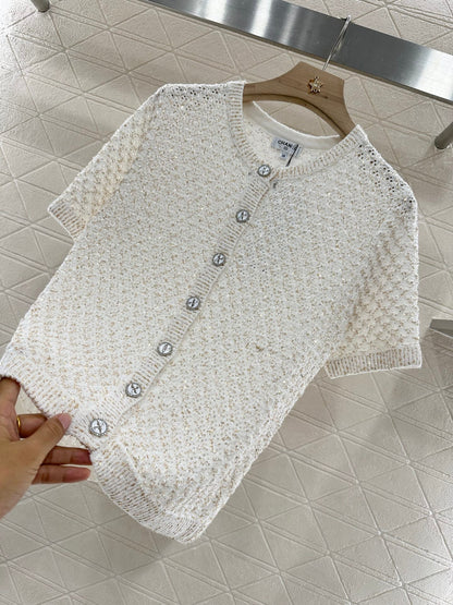 C*♥2025 new product Sequined knitted cardigan