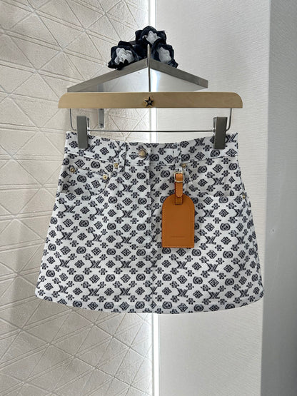 L 2025 neues Produkt Jeansweste und kurzer Rock Set 