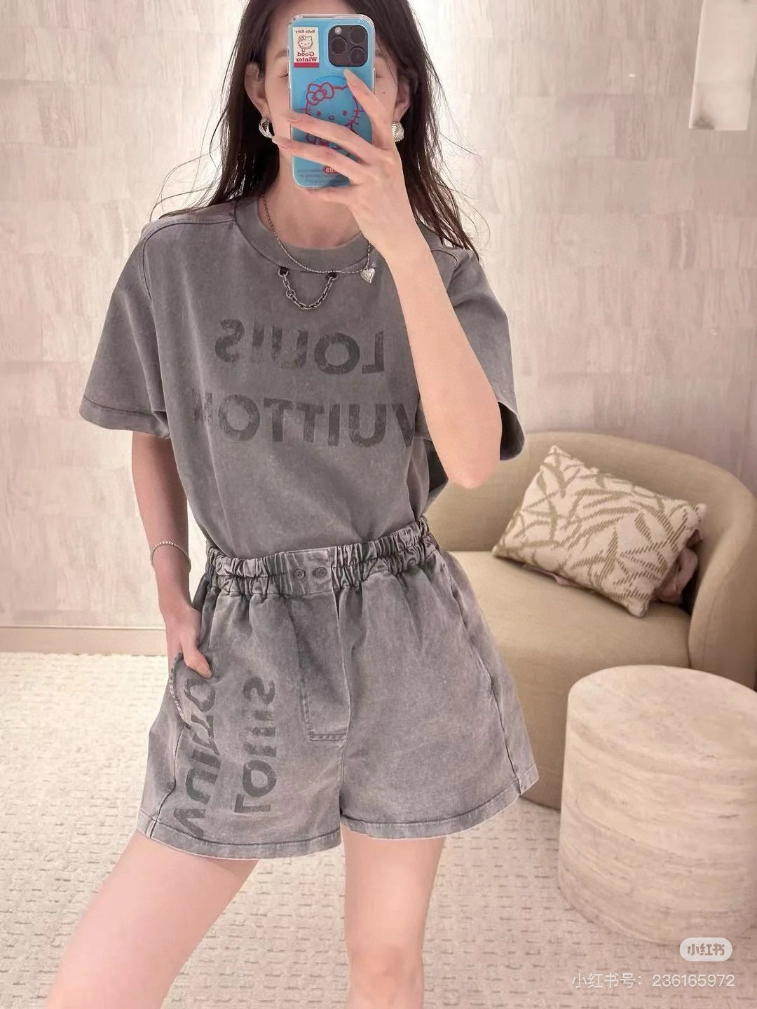 L  2025 new products Top and shorts set