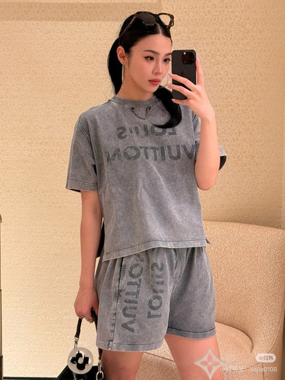 L  2025 new products Top and shorts set