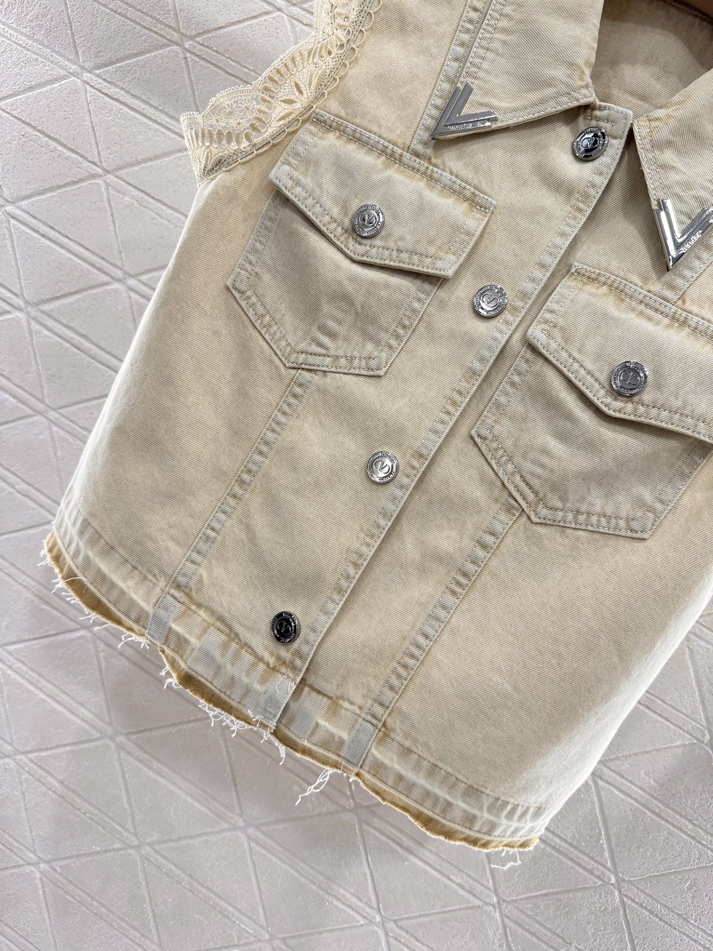 L 2025 new product Denim lace suit