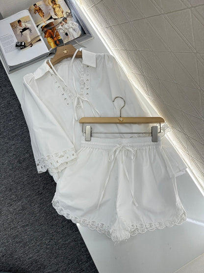 Gu*♥2025 neue Produkte Hemd und Shorts Set 