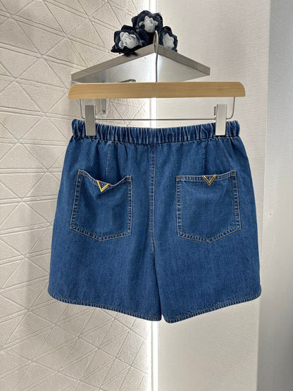 V 2025 new products Denim shorts set