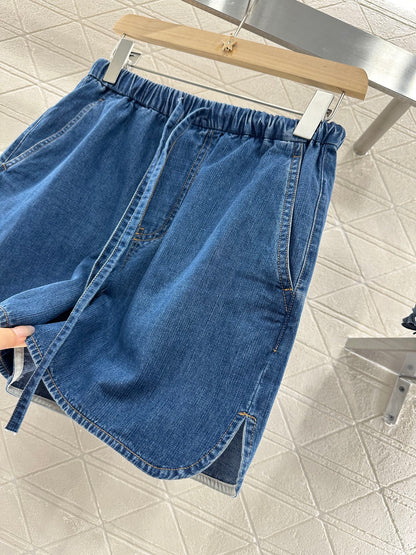 V 2025 new products Denim shorts set
