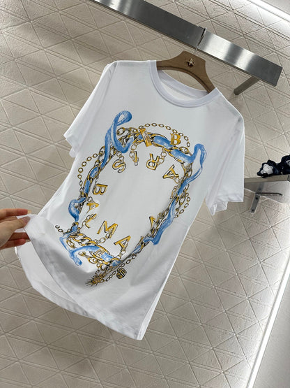 B*♥New arrival Chain short sleeves