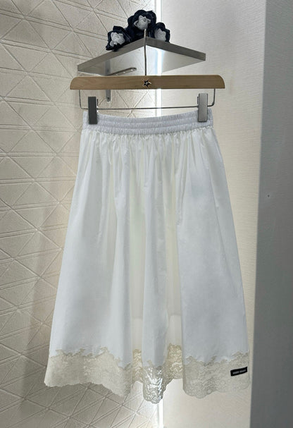 M  New Arrival Lace Trim Skirt
