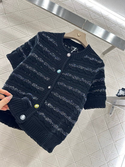 C*♥New Arrival Knitted short-sleeved cardigan