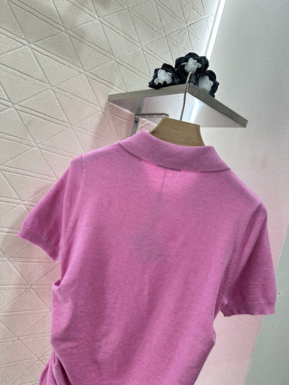 L*♥New arrival Knitted short sleeves
