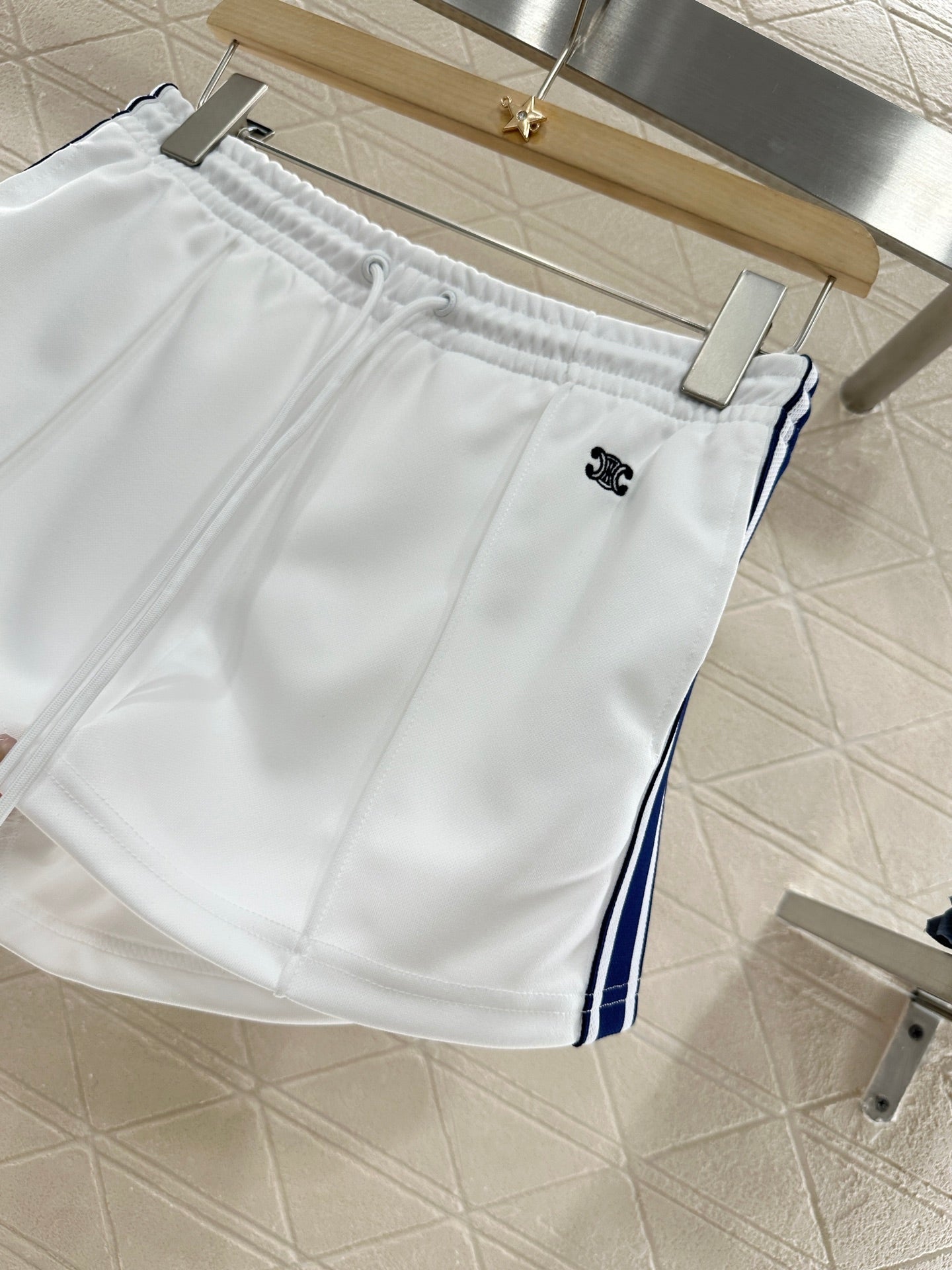 C*♥2025 new product Embroidered jacket and shorts set