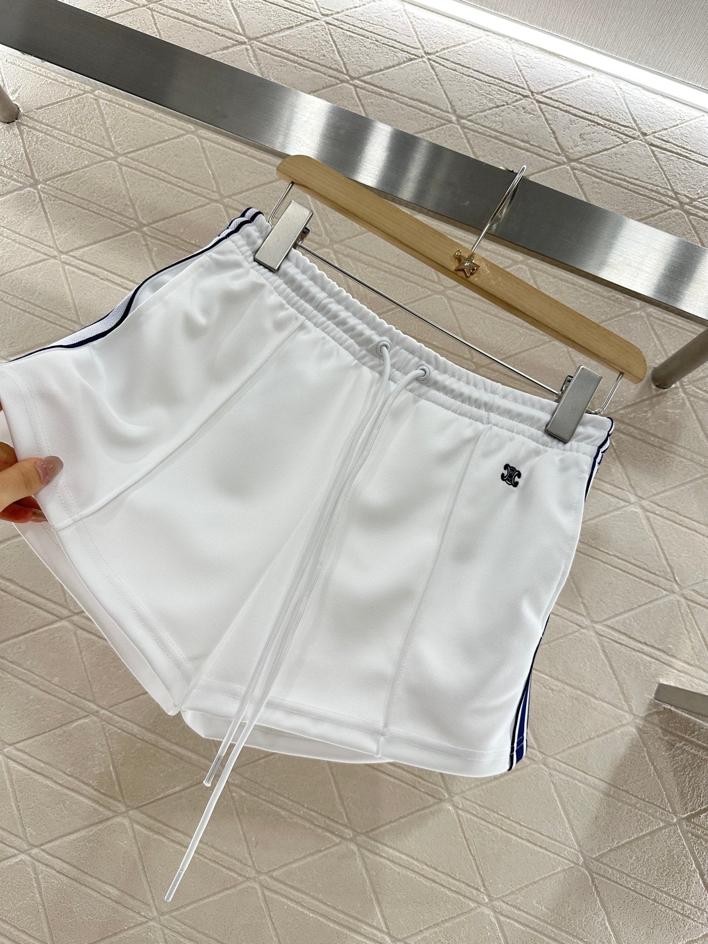 C*♥2025 new product Embroidered jacket and shorts set