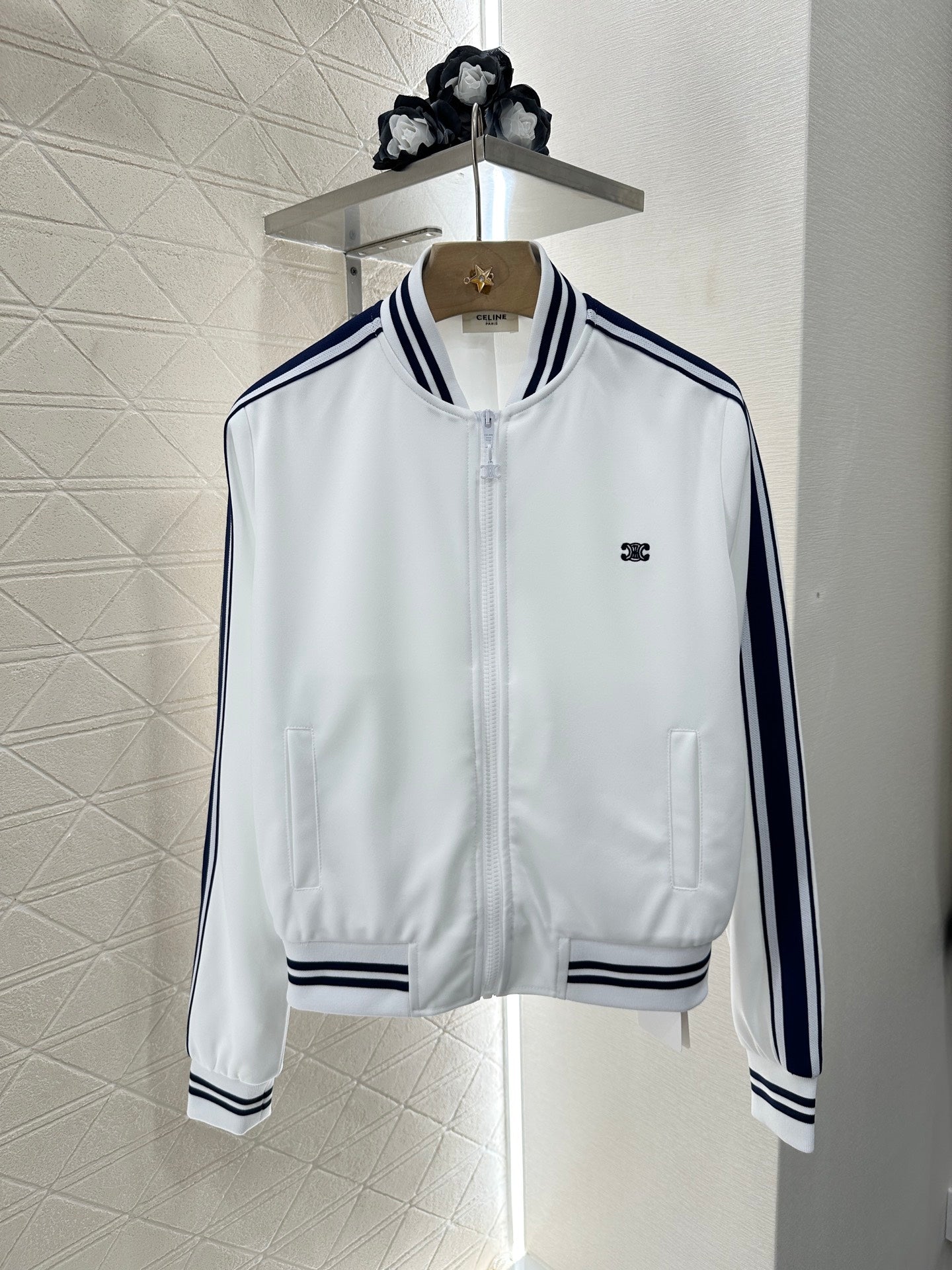 C*♥2025 new product Embroidered jacket and shorts set