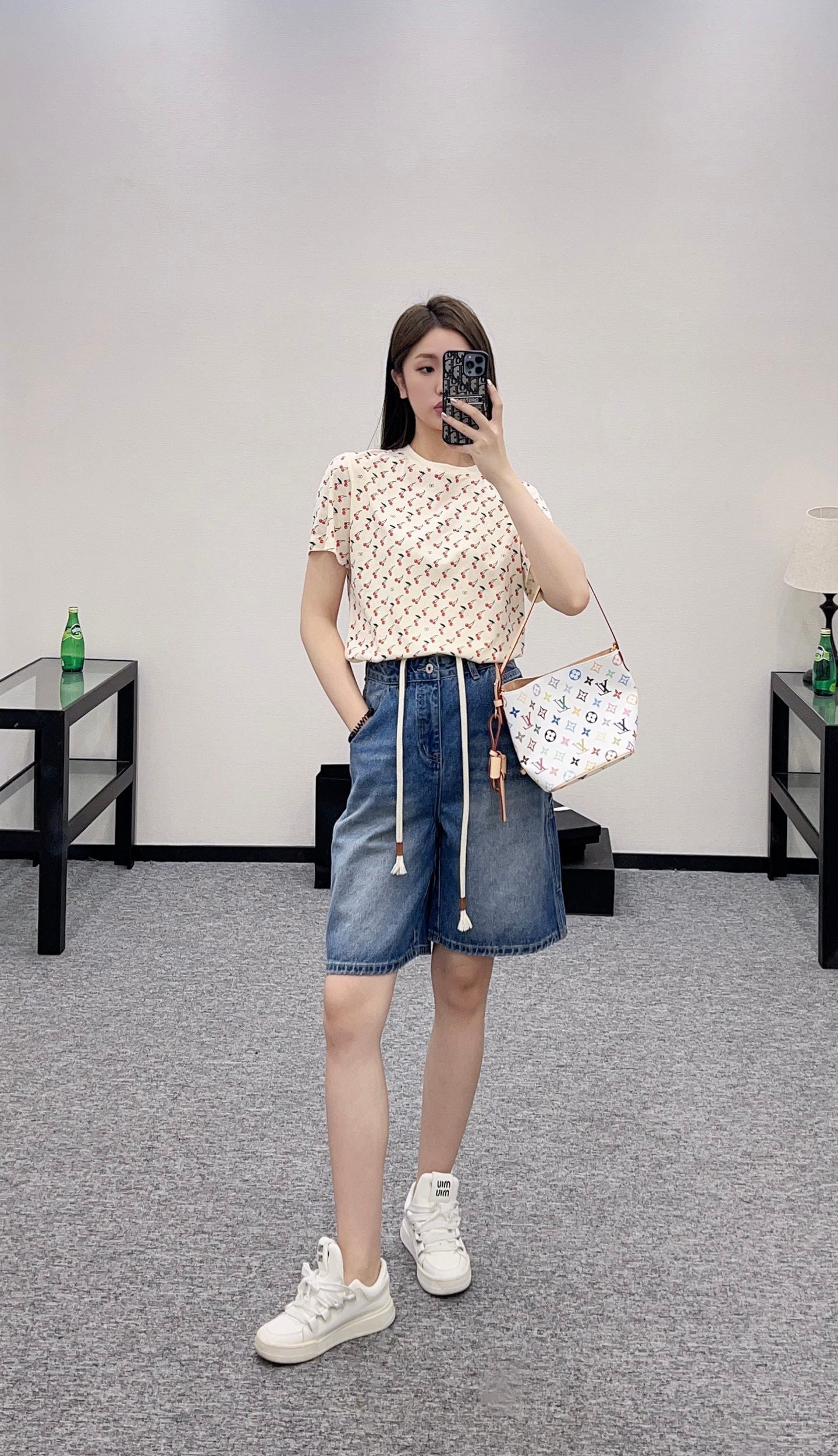 P 2025 new products Denim shorts