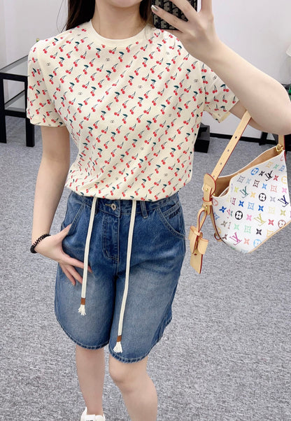 P 2025 new products Denim shorts