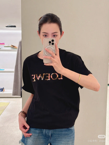 L*♥2025 new product Round neck embroidery
