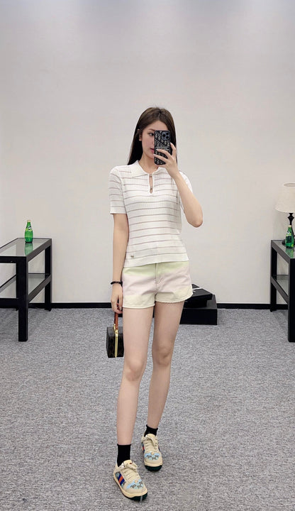 C*♥2025 new products Knitted short sleeves