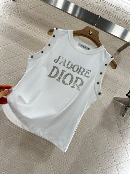 D*♥2025 new product Riveted cotton vest