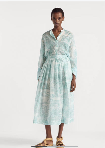 D*♥2025 new product Printed shirt and skirt set