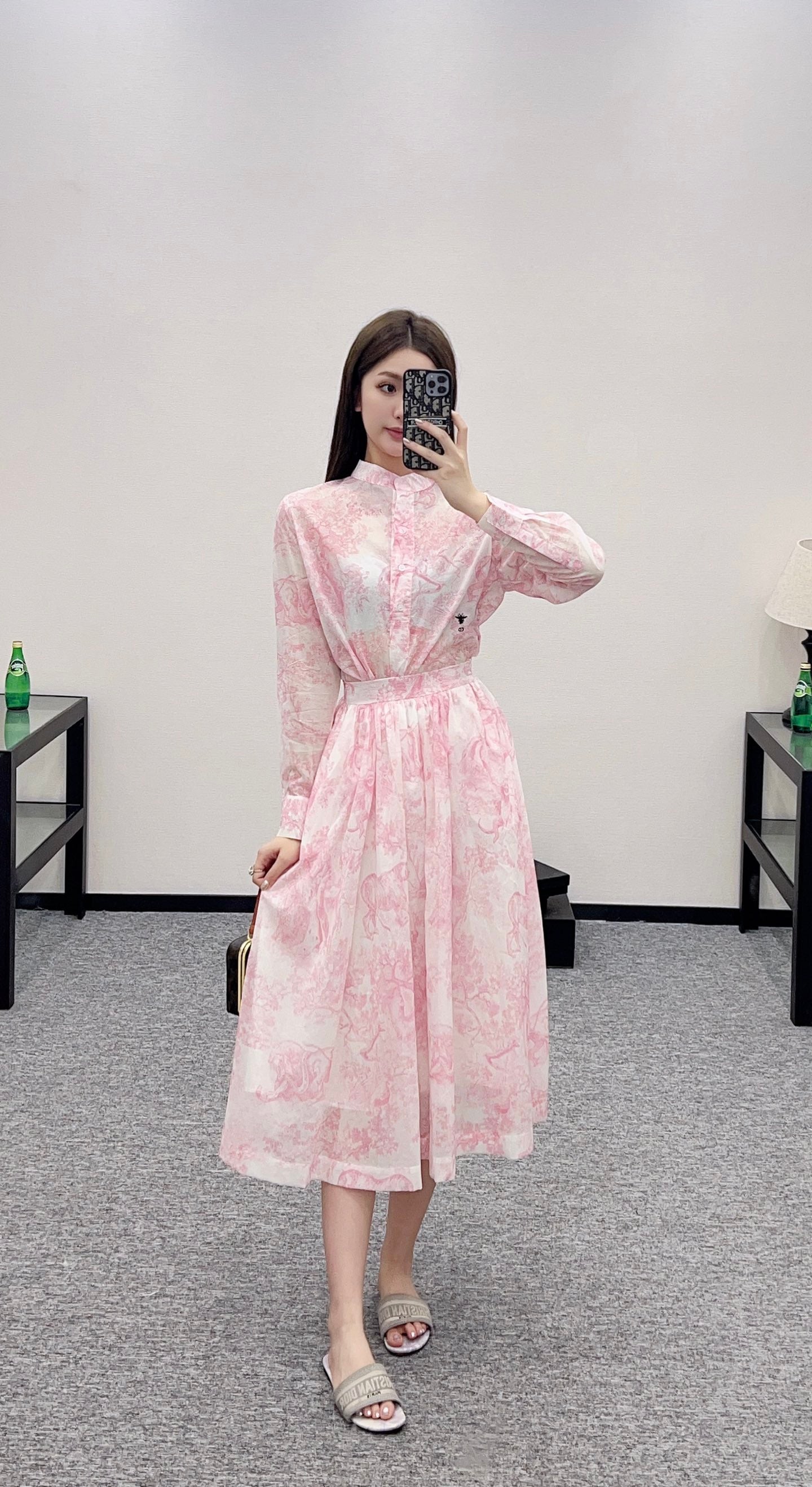 D*♥2025 new product Printed shirt and skirt set