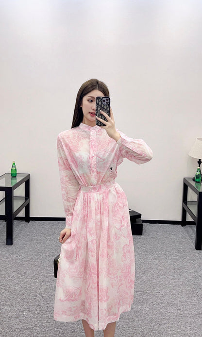 D*♥2025 new product Printed shirt and skirt set