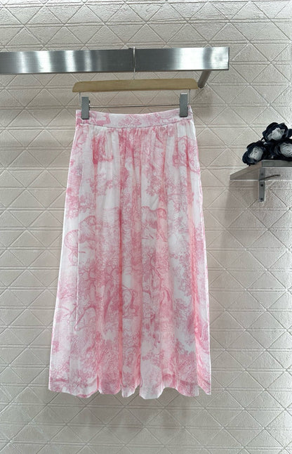 D*♥2025 new product Printed shirt and skirt set