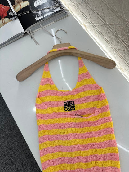 L*♥2025 new product Halter knitted vest