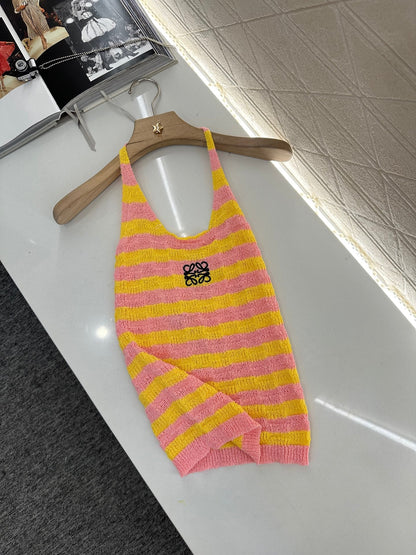 L*♥2025 new product Halter knitted vest