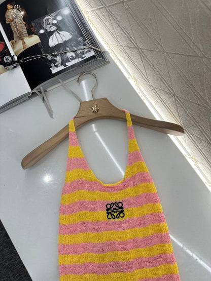 L*♥2025 new product Halter knitted vest