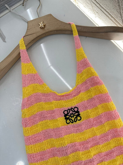 L*♥2025 new product Halter knitted vest