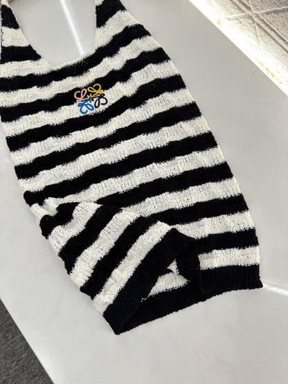 L*♥2025 new product Halter knitted vest