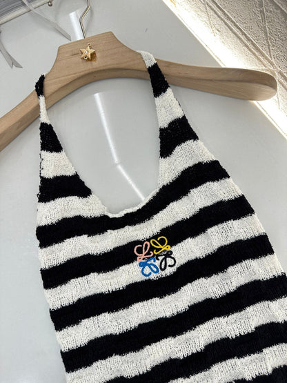 L*♥2025 new product Halter knitted vest