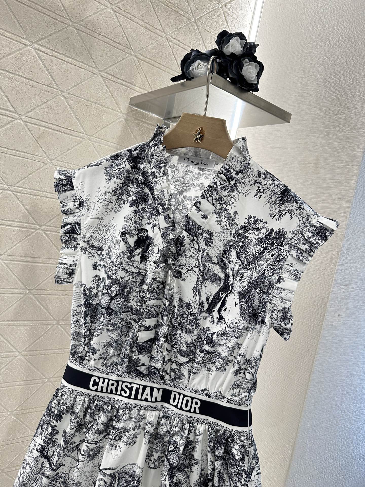 D*♥2025 new product Printed waist dress