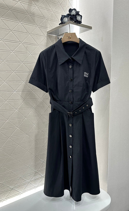 M 2025 new products Belt shirt dress