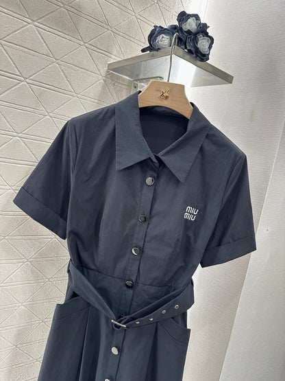 M 2025 new products Belt shirt dress