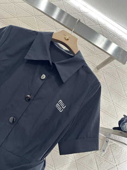 M 2025 new products Belt shirt dress